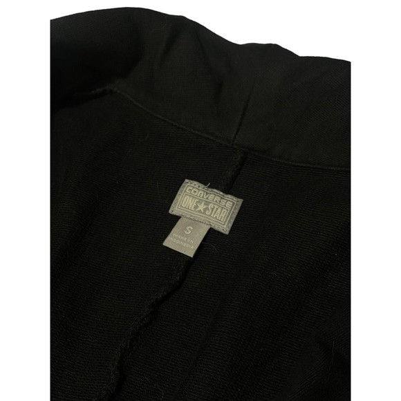 Converse One Star Women's Black Zip Front Blazer Size Small Jacket Coat - Picture 12 of 13